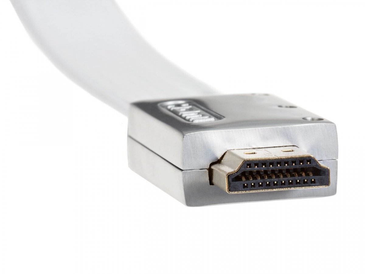 Кабель HDMI 19M/M ver 2.0, 1M, iOpen (Aopen/Qust) <ACG568F-S-1M> серебряно-белый Flat