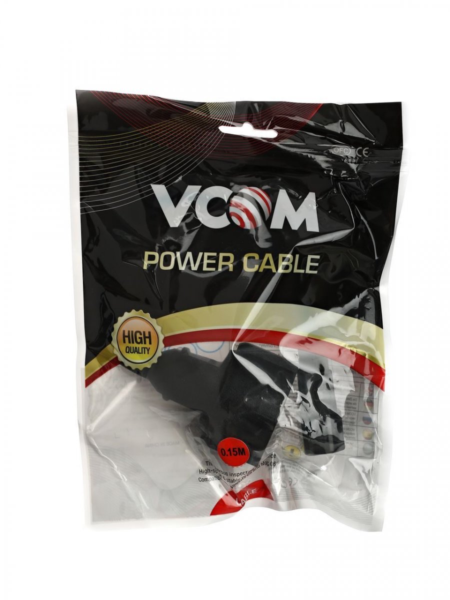 Кабель-переходник UPS->розетка VCOM (IE-320 C14 to Socket Type-F) 3Gx0,75mm VDE