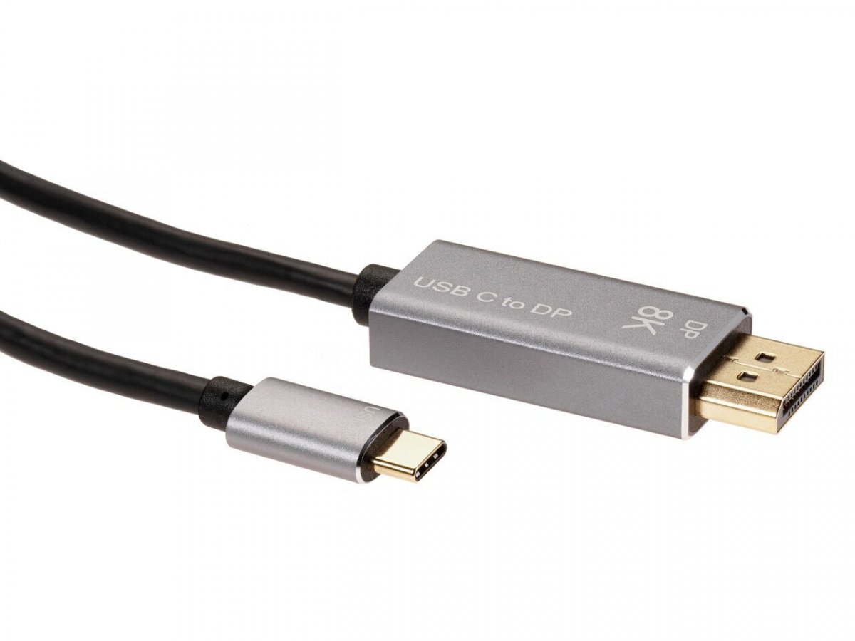 Кабель-адаптер USB Type-Cm --> DP1.4v (m) 8K@60Hz, 1.8m , Alum Shell,VCOM <CU480MC-1.8M>