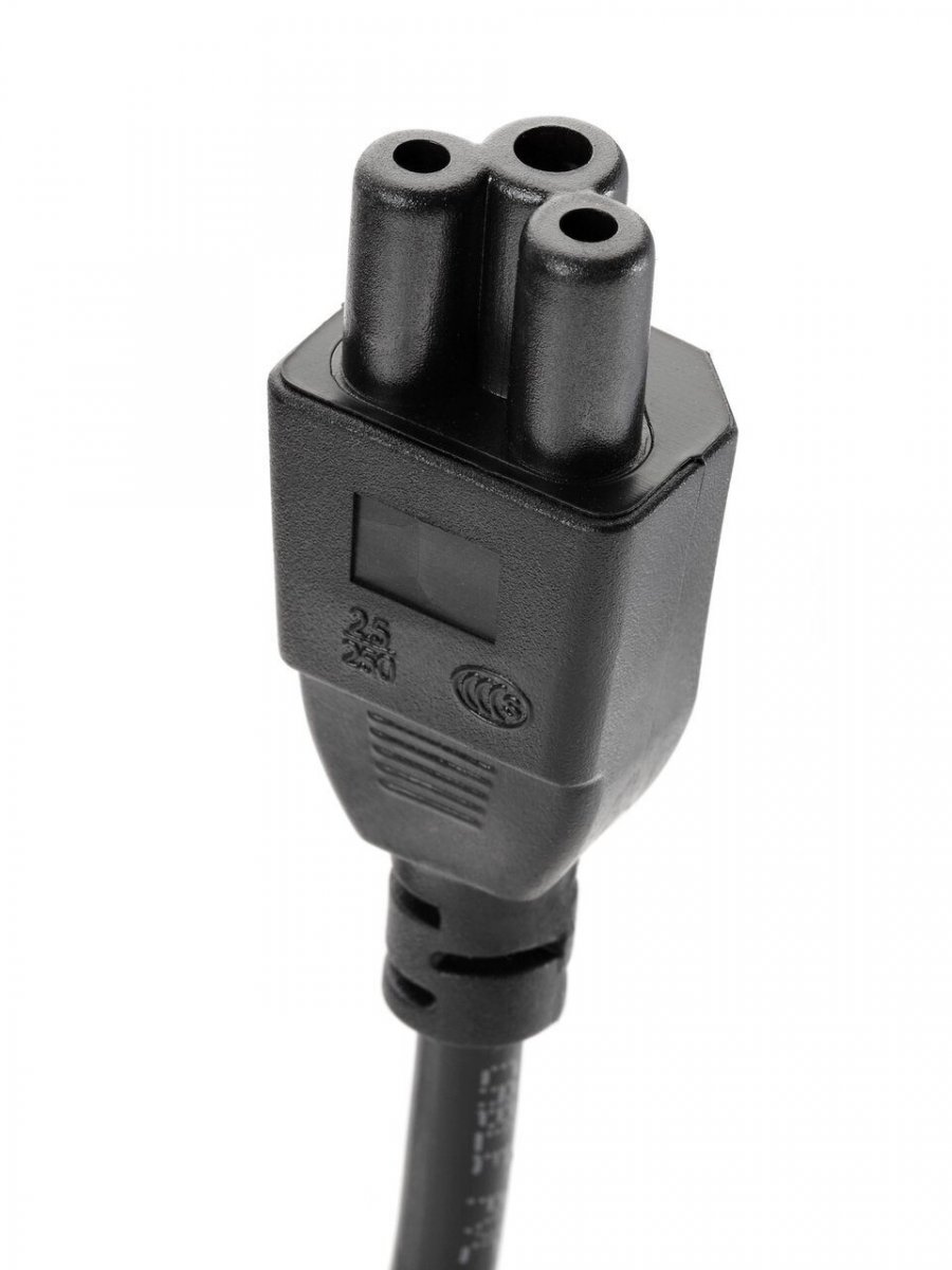 Кабель питания для ноутбуков 1.8m, 3-pin, с заземлением, 220V (Европейский стандарт)