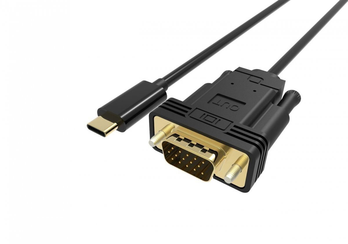 Кабель-адаптер USB 3.1 Type-Cm to VGA(M) 1080p@60Hz, 1.8M VCOM <CU421C-1.8M>