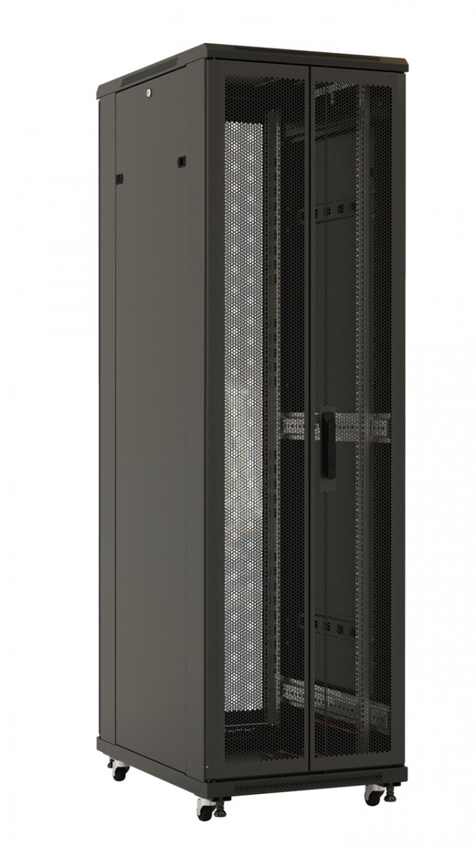 Шкаф напольный 19", 42U Hyperline TTB-4266-DD-RAL9004