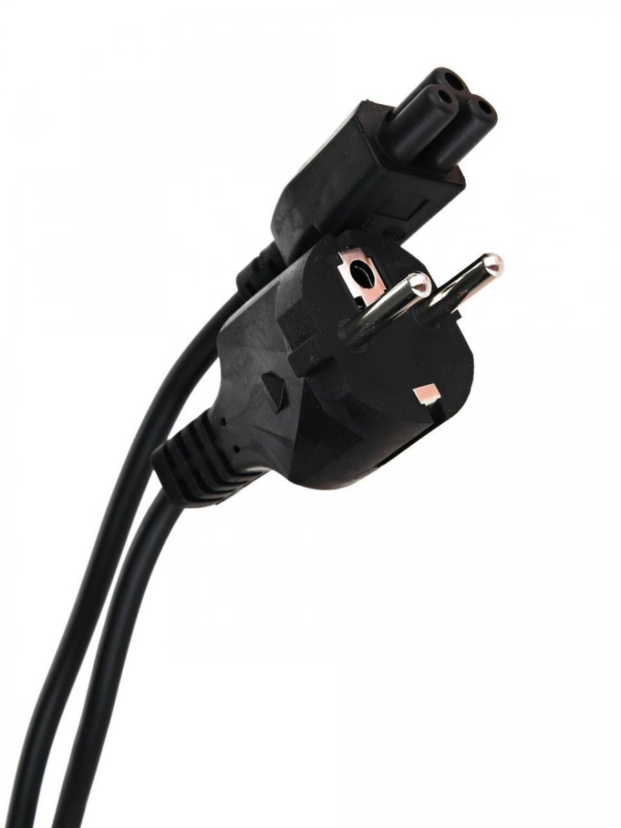 Кабель питания для ноутбуков 3-pin, с заземлением, 220V (EURO) 1.8м,медь, Telecom