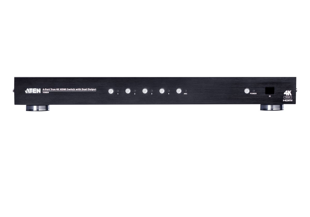4-портовый True 4K HDMI коммутатор с дублированным выходом Aten VS482B