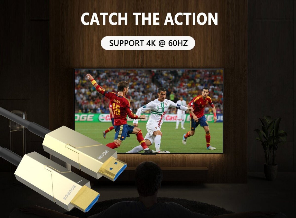 Активный оптический кабель HDMI 19M/M,ver. 2.0, 4K@60 Hz 30m VCOM D3742P-30M