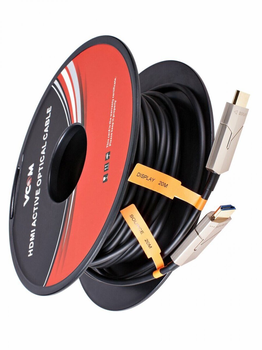 Активный оптический кабель HDMI 19M/M,ver. 2.0, 4K@60 Hz 20m VCOM D3742P-20M