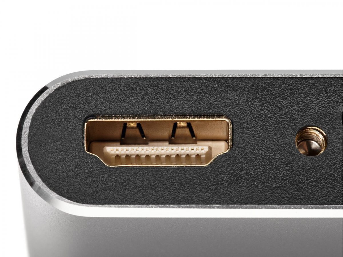 Кабель-концентратор  USB3.1 Type-Cm --> HDMI (f)+VGA(f), Alum Grey 4K@30 Hz,Telecom<TUC050>