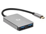 Кабель-концентратор USB 3.1 Type-Cm to 4 port USB3.0(f)  Aluminum Shell VCOM <DH310B>