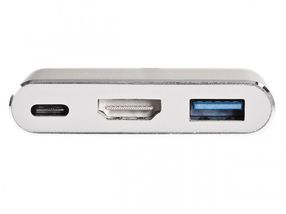 Кабель-концентратор USB3.1 TypeC(m) to HDMI+USB3.0 +PD charging 4K@30Hz, Telecom<TUC010>