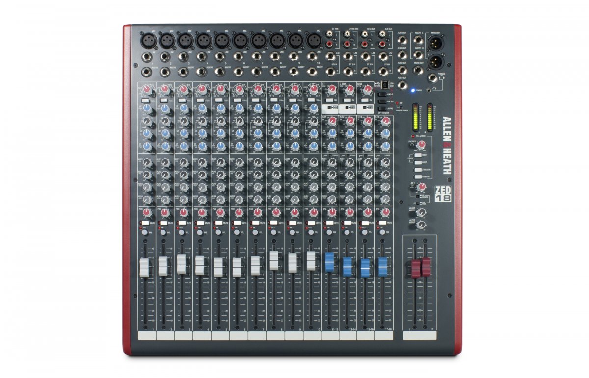 Универсальный аналоговый микшерный пульт для живого звука и записи Allen&Heath ZED-18