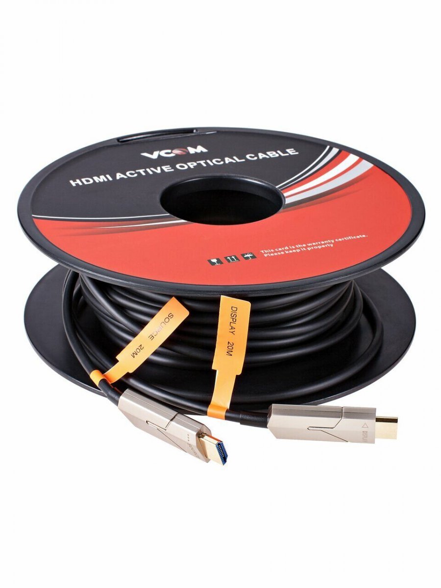 Активный оптический кабель HDMI 19M/M,ver. 2.0, 4K@60 Hz 20m VCOM D3742P-20M