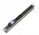 Блок розеток Rem-32 с авт., инд., 2 Sсhuko, 3 IEC 60320 C19, 32А, алюм., 19", колодка