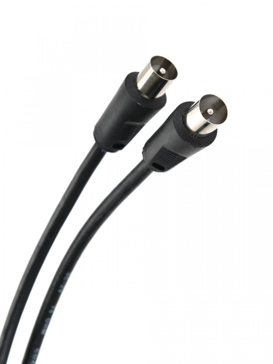 Кабель соединительный антенный 9.5mm, 75Ом,ТВ-М to ТВ-M, 2m, Telecom (TTV9555-2M)