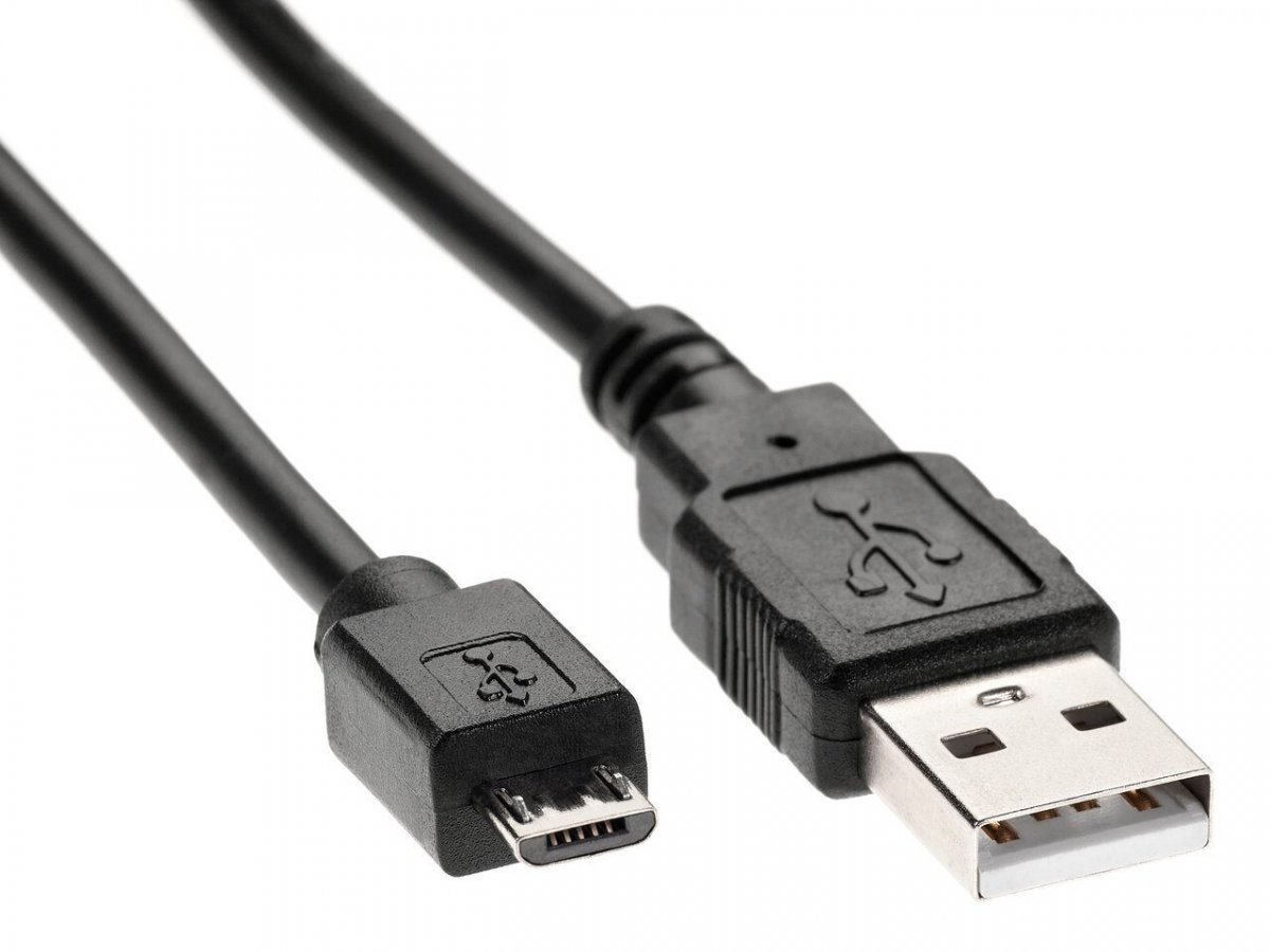 Кабель TV-COM USB 2.0 A to micro-B (1.8 м) черный