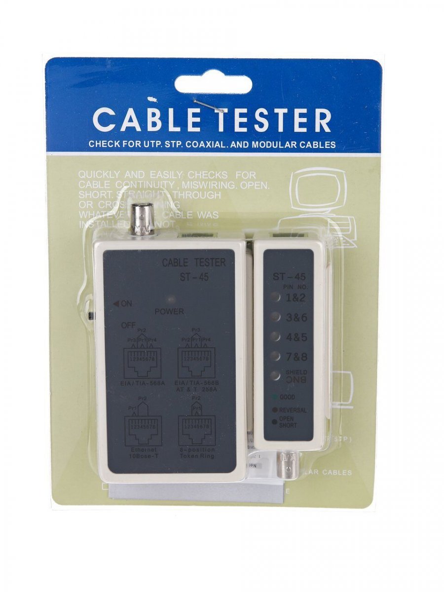 LAN тестер ST-45 (LY-CT001) для BNC, RJ-45