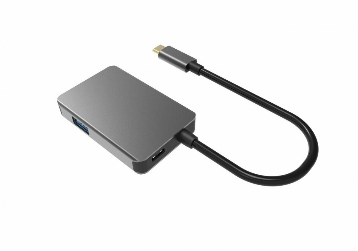 Кабель-концентратор USB 3.1 Type-Cm to 4 port USB3.0(f)  Aluminum Shell VCOM <DH310B>