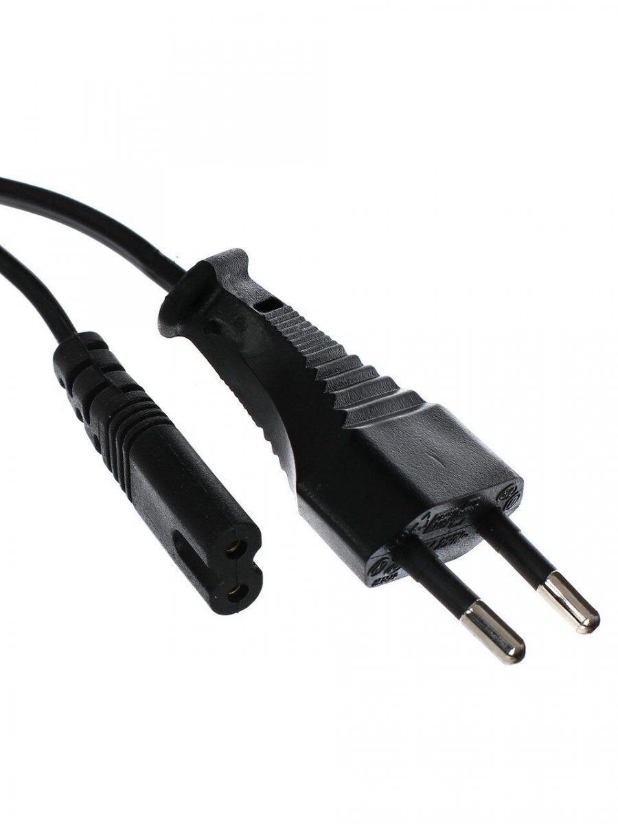 Кабель для аудио-видео техники IEC-320-C7--розетка 220V, 2-pin, 0.5м , черный