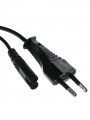 Кабель для аудио-видео техники IEC-320-C7--розетка 220V, 2-pin, 0.5м , черный