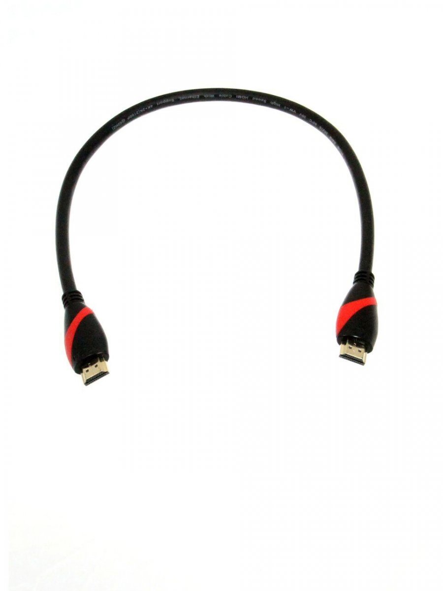 Кабель HDMI 19M/M ver. 2.0 black red, 0.5m VCOM <CG525-R-0.5>