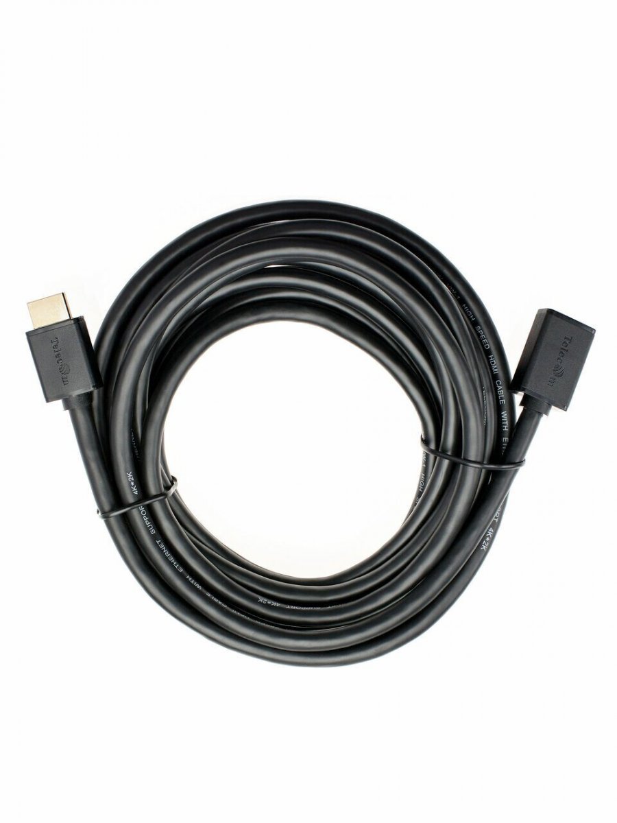 Кабель удлинительный  HDMI-19M---HDMI-19F ver 2.0, 5m, Telecom TCG235MF-5M