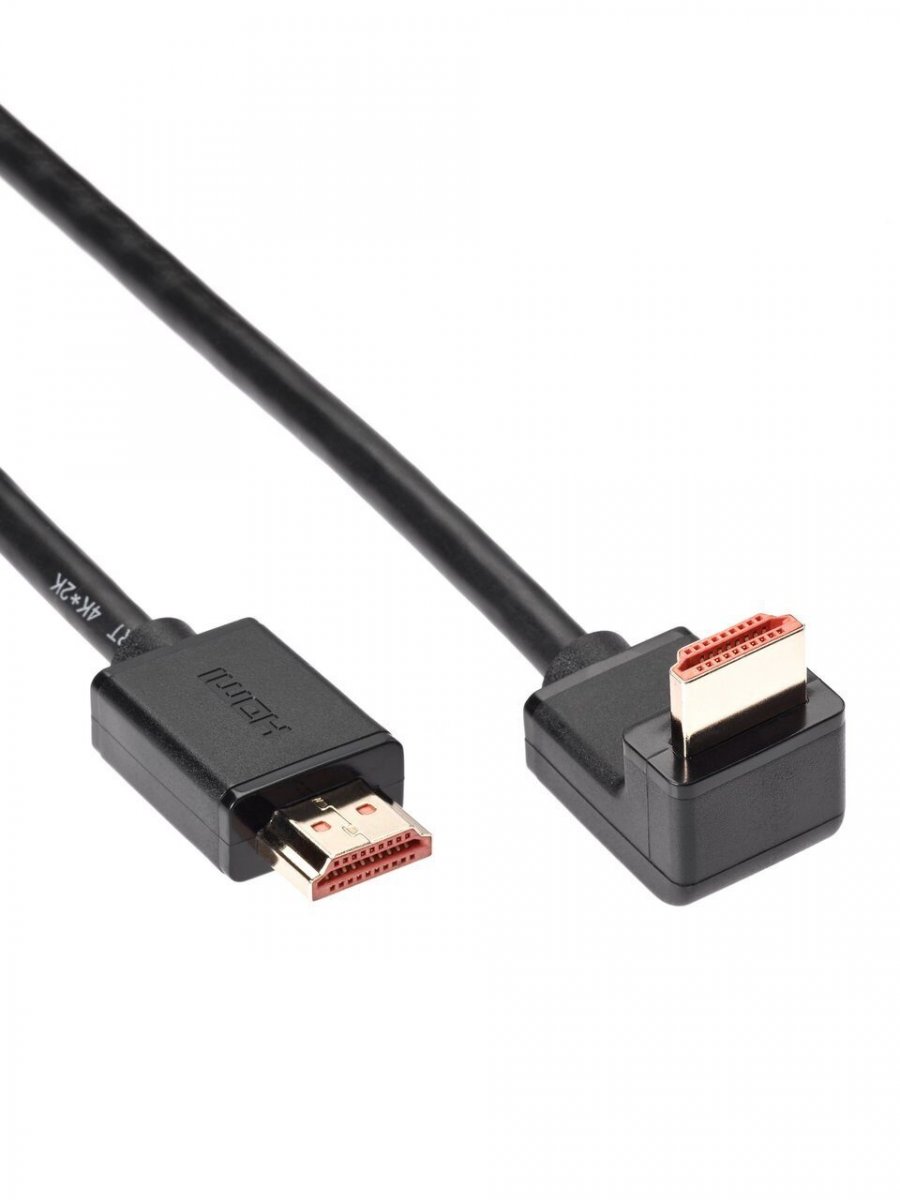 Кабель HDMI---HDMI ver 2.0 угловой коннектор 90град  3м,Telecom <TCG225-3M>