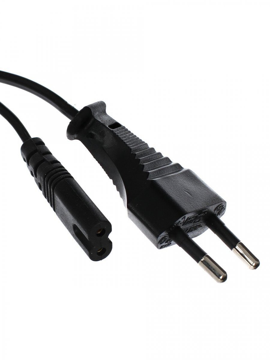 Кабель для аудио-видео техники IEC-320-C7--розетка 220V, 2-pin, 1.8м , черный