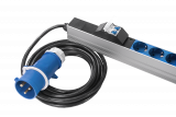 Вертикальный блок розеток Rem-32, 1 фаза 32A, 2 авт,инд, 24 S, 1820 мм, вх IEC 309, шнур 3 м