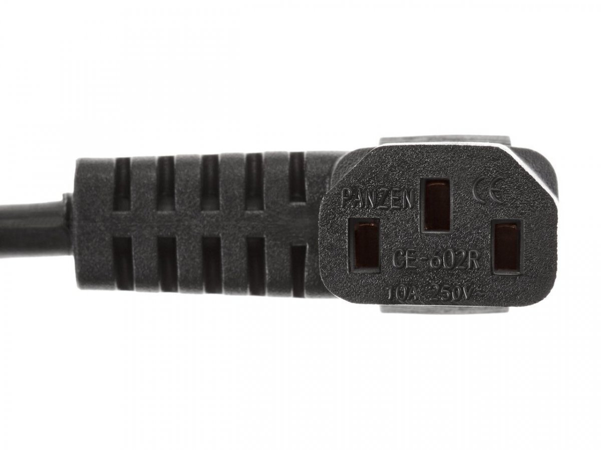 Кабель компьютер - розетка  угловой  220V 1.8м (Европейский стандарт)  TP021DA-1.8-BK