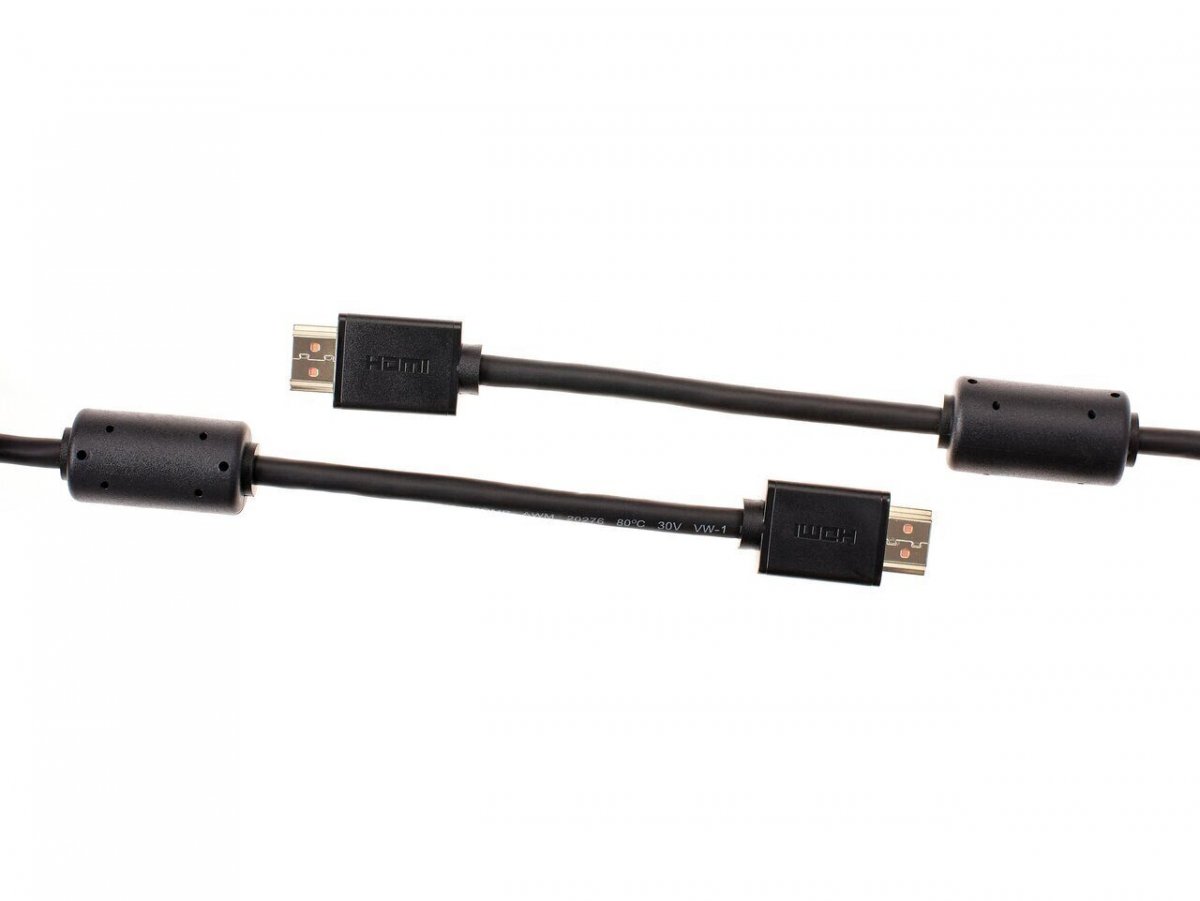 Кабель HDMI-19M --- HDMI-19M ver 2.0+3D/Ethernet ,2m, 2 фильтраTelecom <TCG215F-2M>