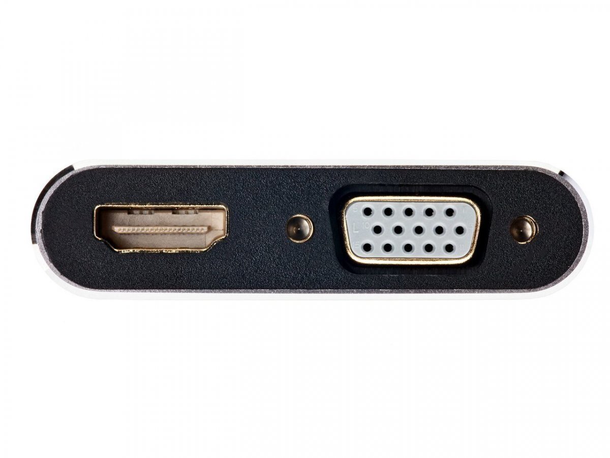 Кабель-переходник Mini DisplayPort (M) -> HDMI (F)+VGA (F) 4K@30Hz Alum Grey Telecom (TA6080)
