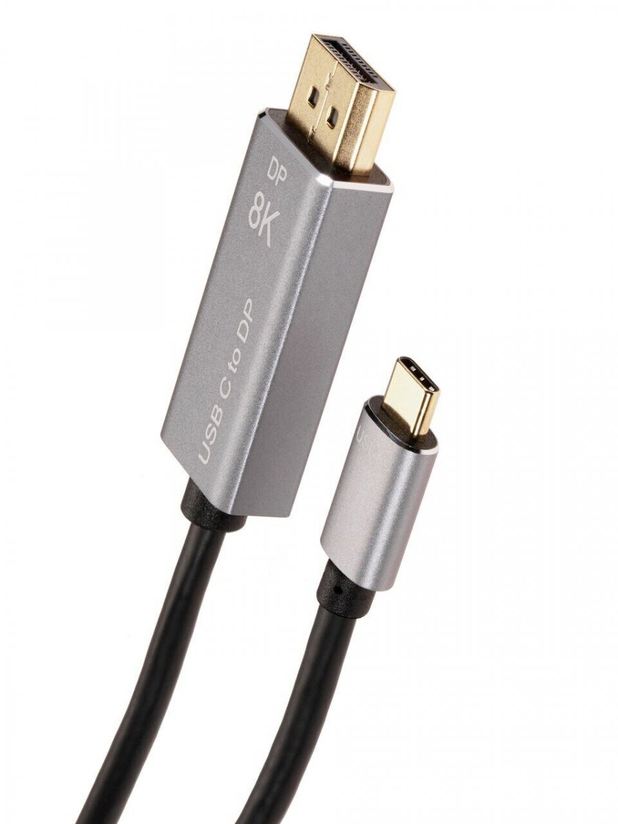 Кабель-адаптер USB Type-Cm --> DP1.4v (m) 8K@60Hz, 1.8m , Alum Shell,VCOM <CU480MC-1.8M>