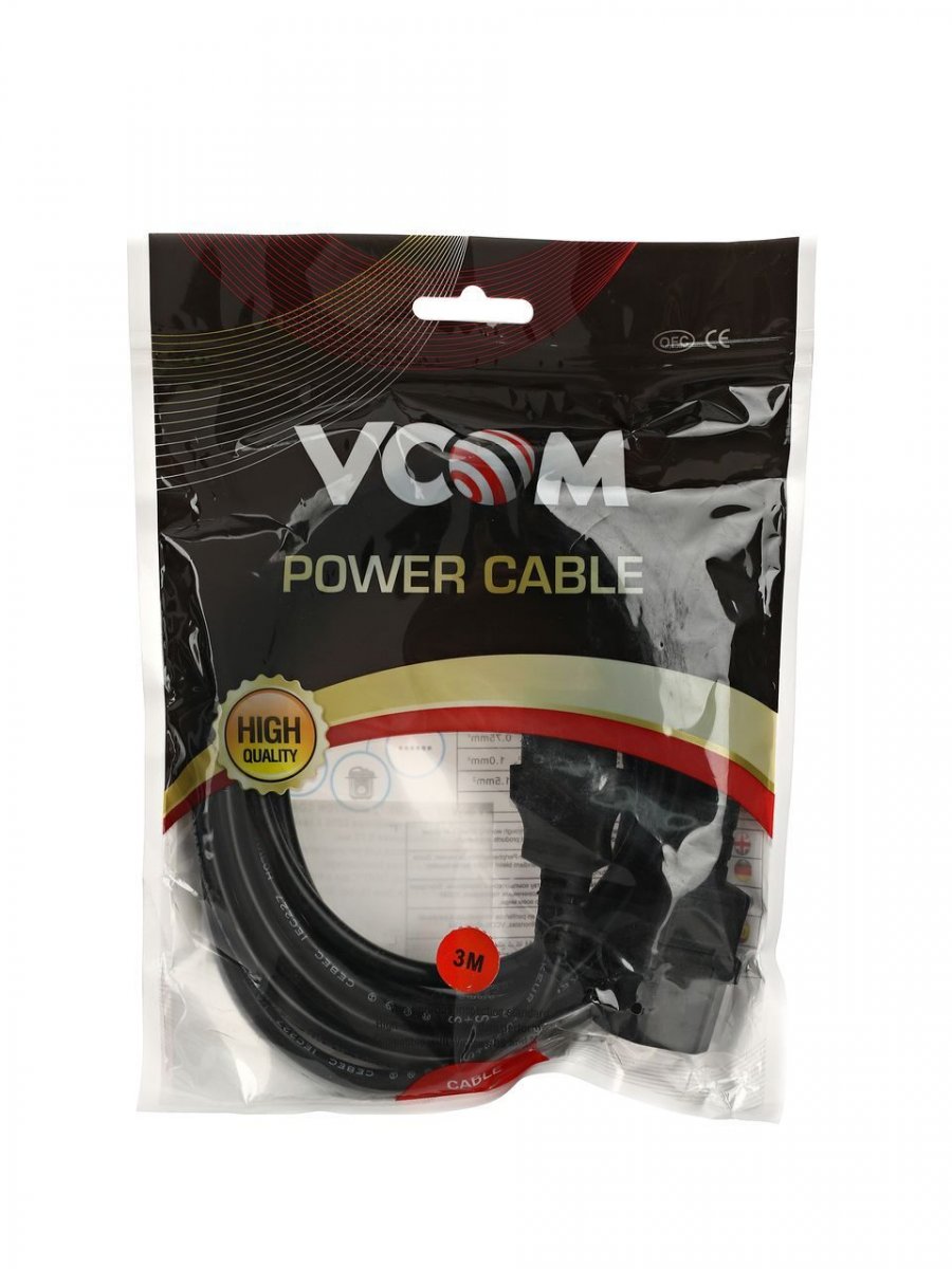 Кабель монитор - компьютер 220V (UPS -> устройство) VCOM  3G*0.75mm (CE001-CU) 3м