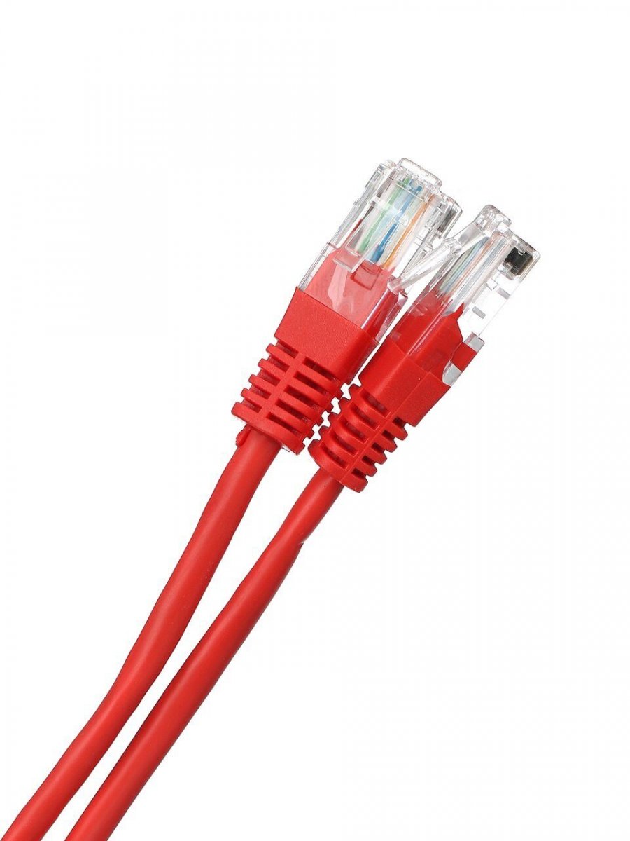 Патчкорд литой iOpen (Aopen/Qust) UTP кат.5е 1м красный <ANP511_1M_R>