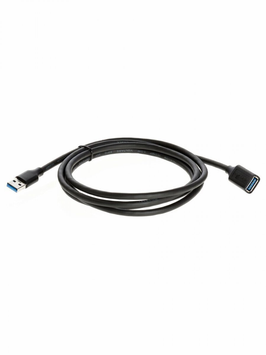 Кабель удлинительный USB3.0 Am-Af 0.5m Telecom черный (TUS708-1.8M)