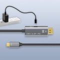 Кабель-адаптер USB Type-Cm --> DP1.4v (m) 8K@60Hz, PD 100W,1.8m , Alum Shell,VCOM <CU480MCPD-1.8M>