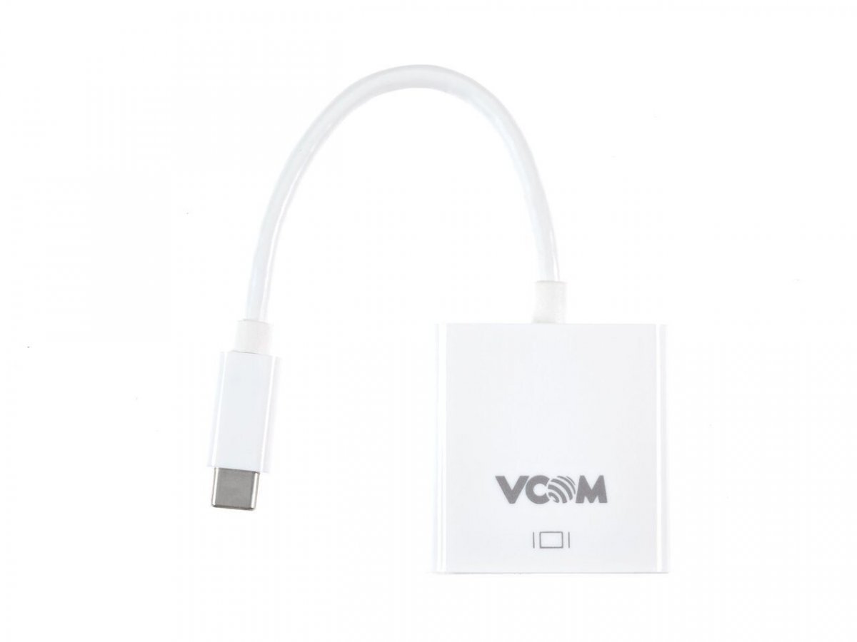 Кабель-адаптер USB 3.1 Type-Cm to VGA(f) 1920x1080@60Hz, 10Gbps , 0.2m VCOM