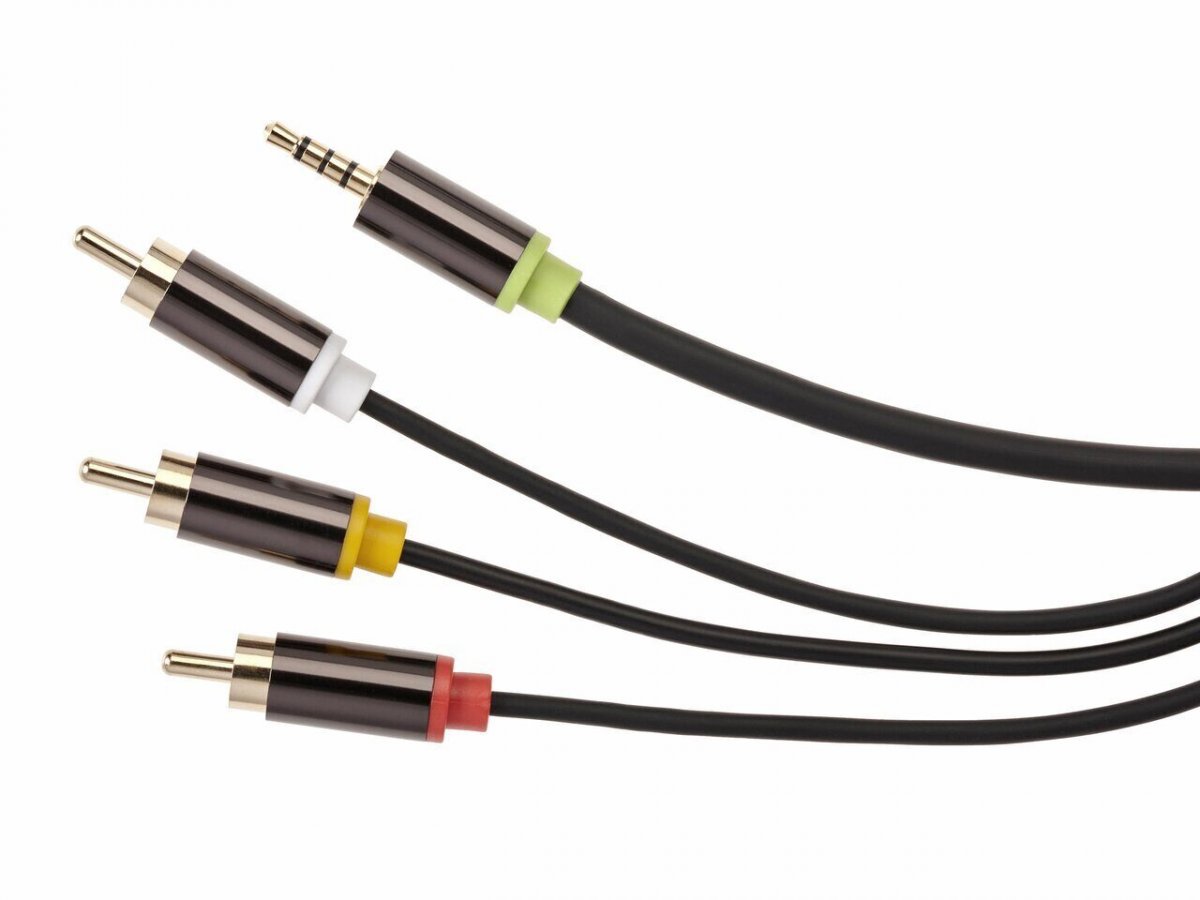 Кабель соединит 3.5 Jack (M)/3 RCA (M), 1.5м, Telecom PRO<TAV4545M-1.5M>