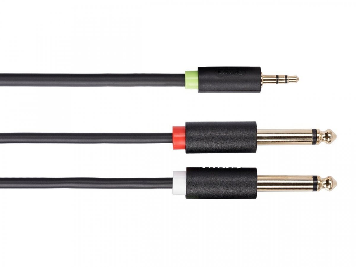 Кабель-адаптер 3.5ST(M)/2X6.35 ST(M), 1.5м, Telecom PRO <TAV6168-1.5M>