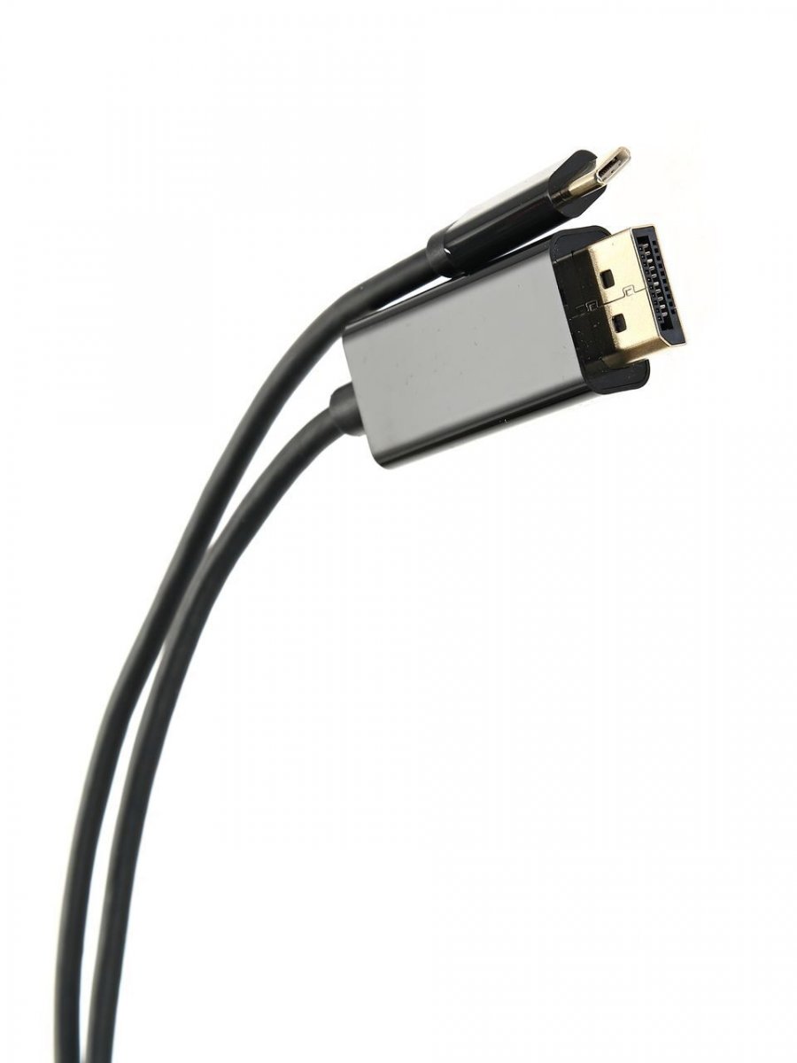 Кабель-адаптер USB 3.1 Type-C(M) to DP(M) 3840x2160@60Hz, 10Gbps, 1.8 m VCOM CU422C-1.8M