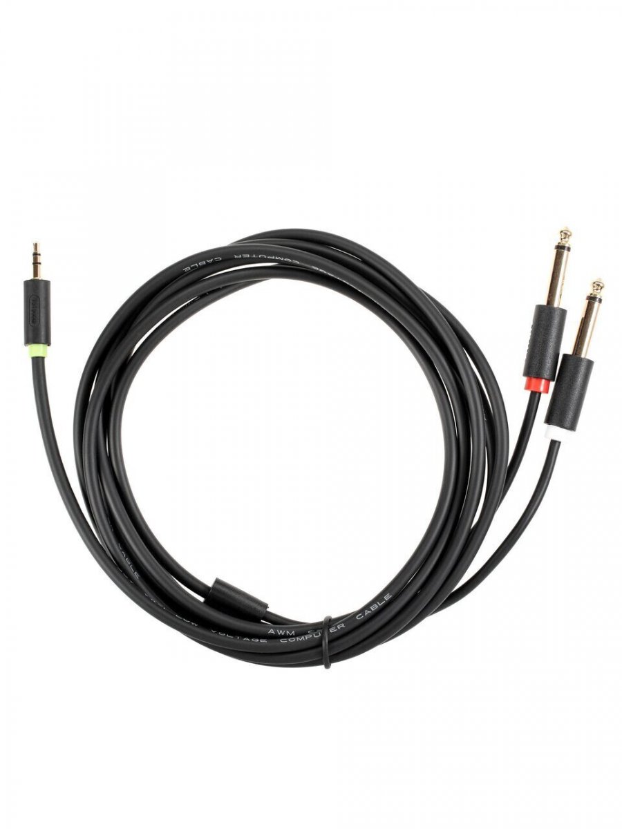 Кабель-адаптер 3.5ST(M)/2X6.35 ST(M), 3м, Telecom PRO <TAV6168-3M>